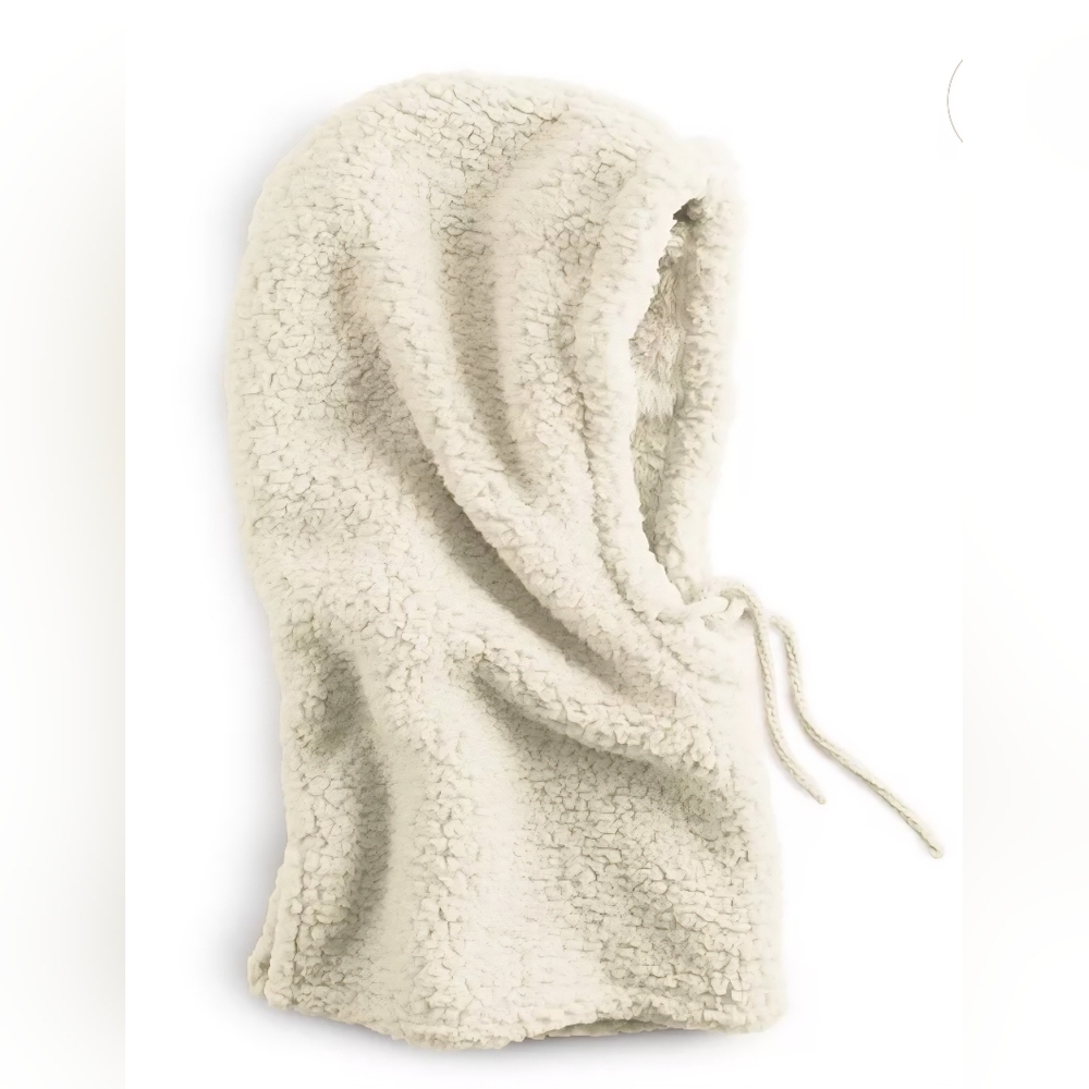 Women's Sonoma Goods For Life High Pile Fleece Balaclava Ivory New One Size Hat